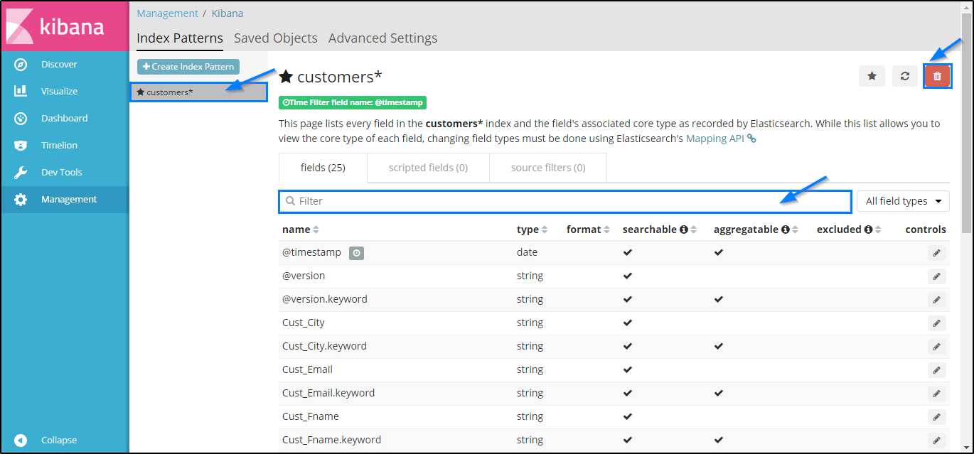 management page - ELK Stack Tutorial - Edureka