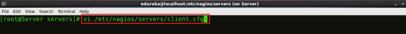 Edit Clients.cfg - Nagios Tutorial - Edureka