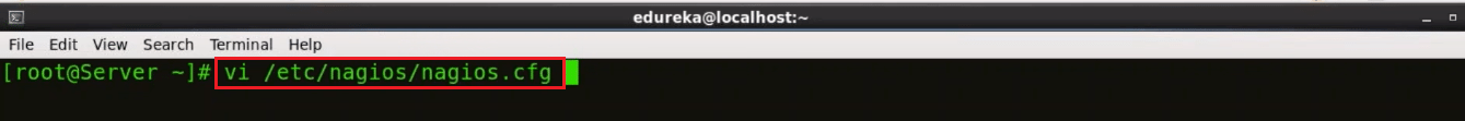 Edit Nagios.cfg File - Nagios Tutorial - Edureka