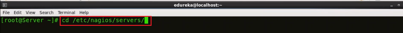Enter Servers Directory - Nagios Tutorial - Edureka