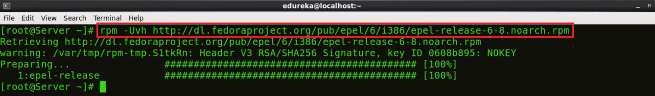 Install EPEL Repository - Nagios Tutorial - Edureka