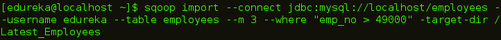 MySQL Import Command with Where Clause - Apache Sqoop Tutorial - Edureka