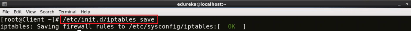 Save iptables Configurations - Nagios Tutorial - Edureka