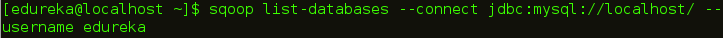 Sqoop Command to List Databases - Apache Sqoop Tutorial - Edureka