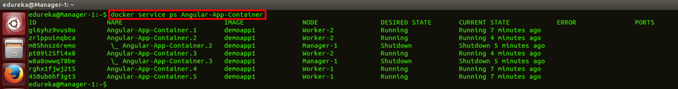 docker swarm ps command - docker swarm - edureka