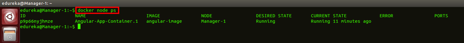docker node ps command - docker swarm - edureka