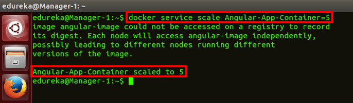 docker service scale up command - docker swarm - edureka