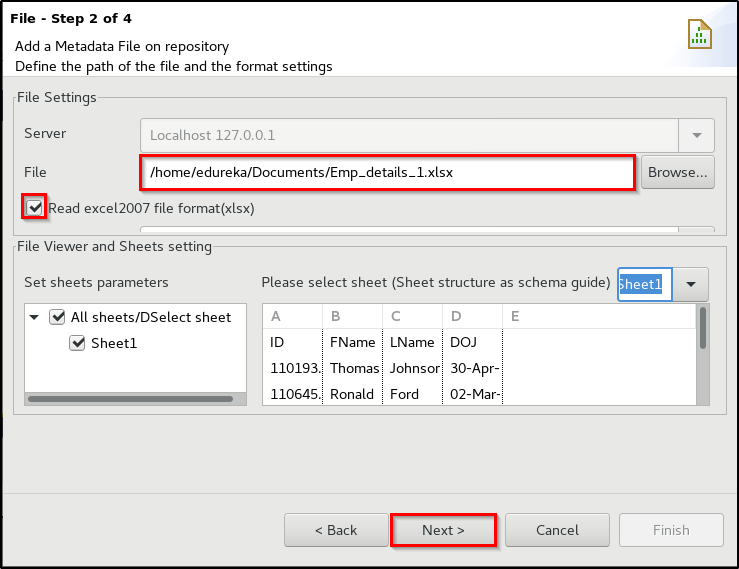 excel metadata - Talend Tutorial - Edureka