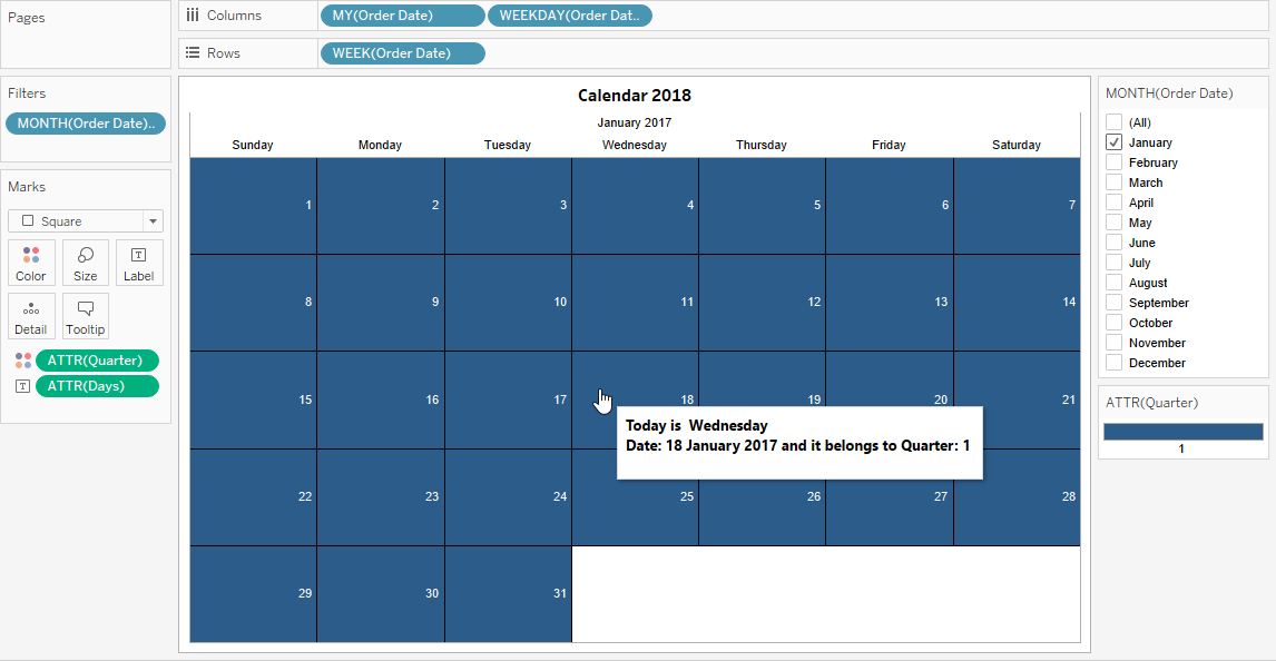 Calendar - Tableau Tips and Tricks - Edureka