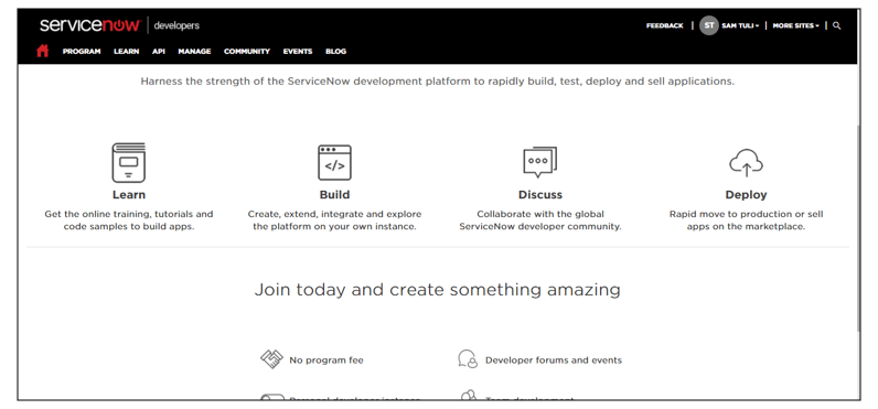 Landing Page - ServiceNow Developer Instance - Edureka