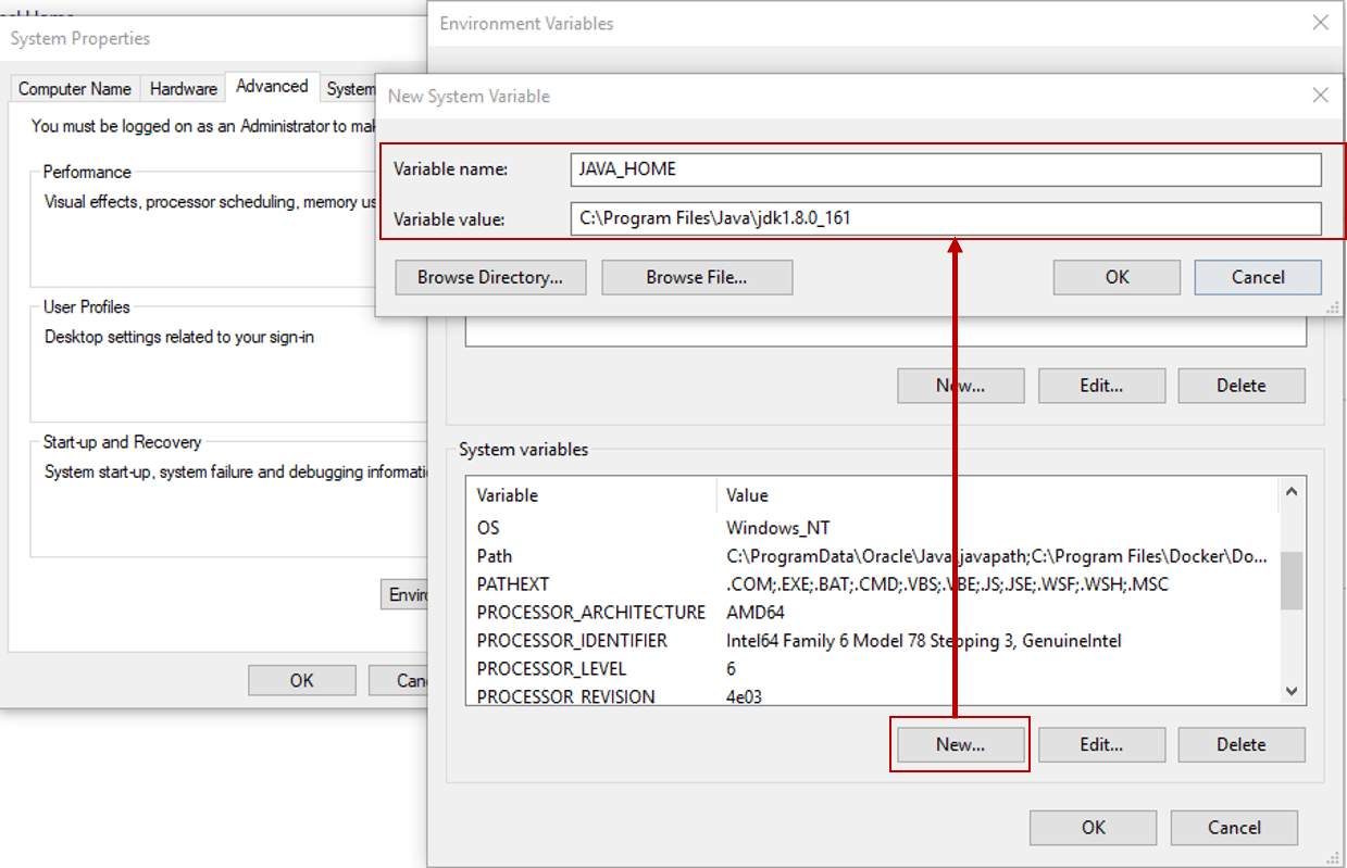 Snapshot Of Setting Environment Variables In Java - Spring Boot Eclipse Setup Installation For Microservices -Edureka