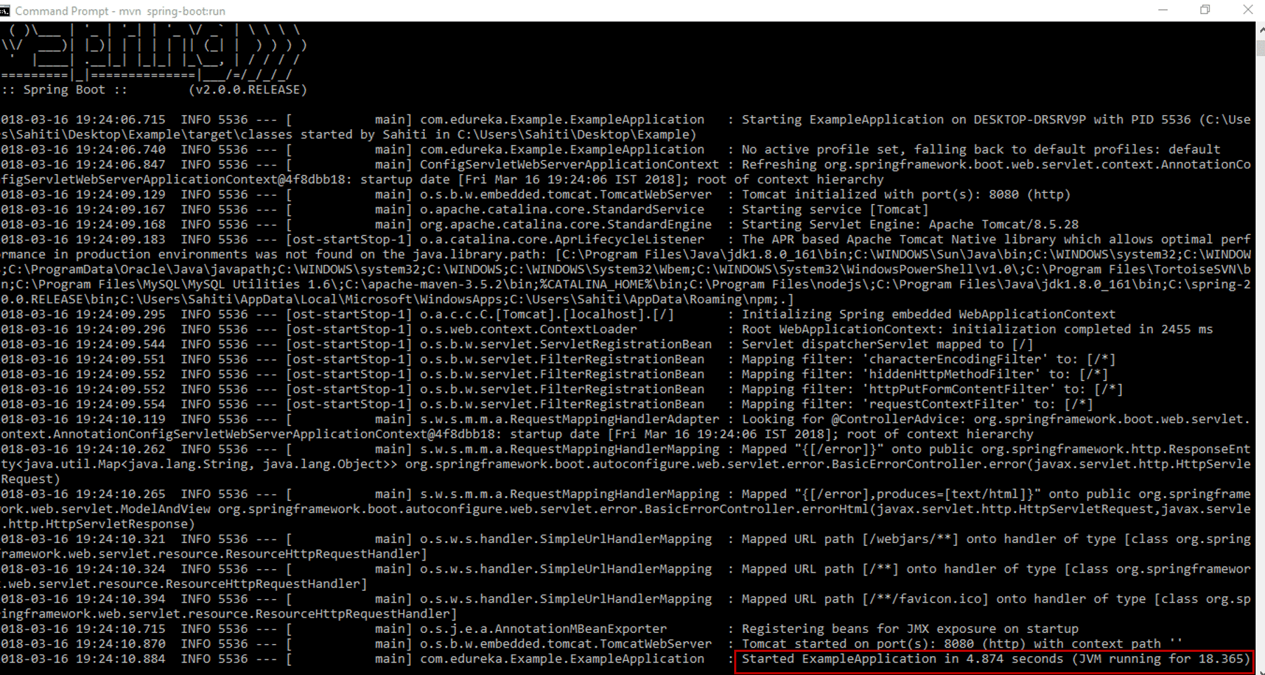 Start spring boot app from command line sale