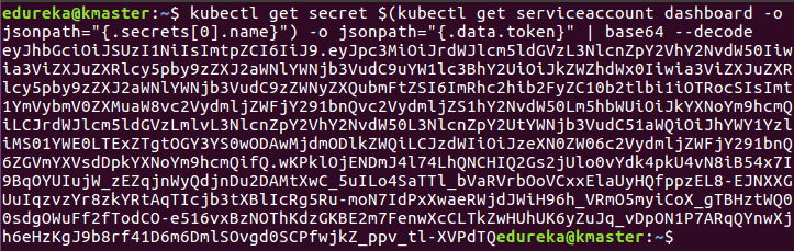 kube dashboard token - install kubernetes - edureka