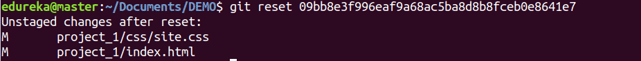 Git Reset Command - Git Commands - Edureka
