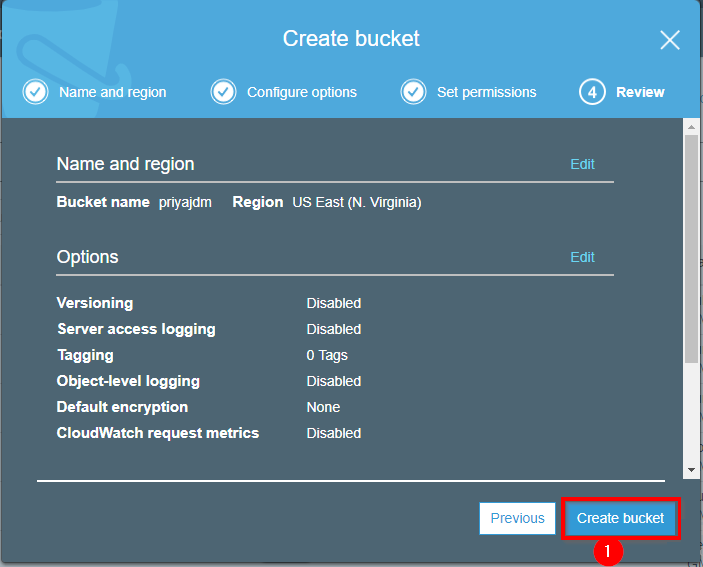 Create S3 Bucket - Aws Migration - Edureka