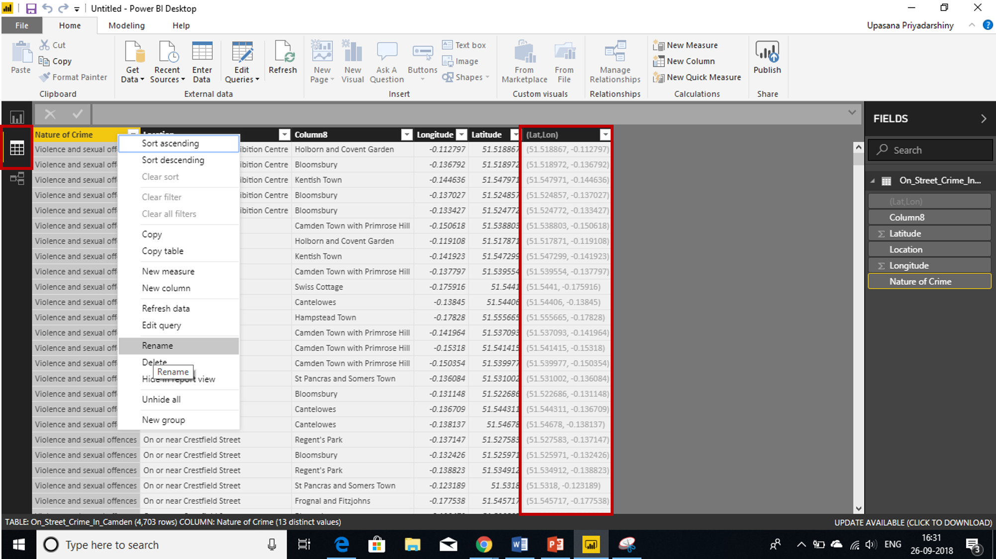 Data View - Power BI Reports - Edureka