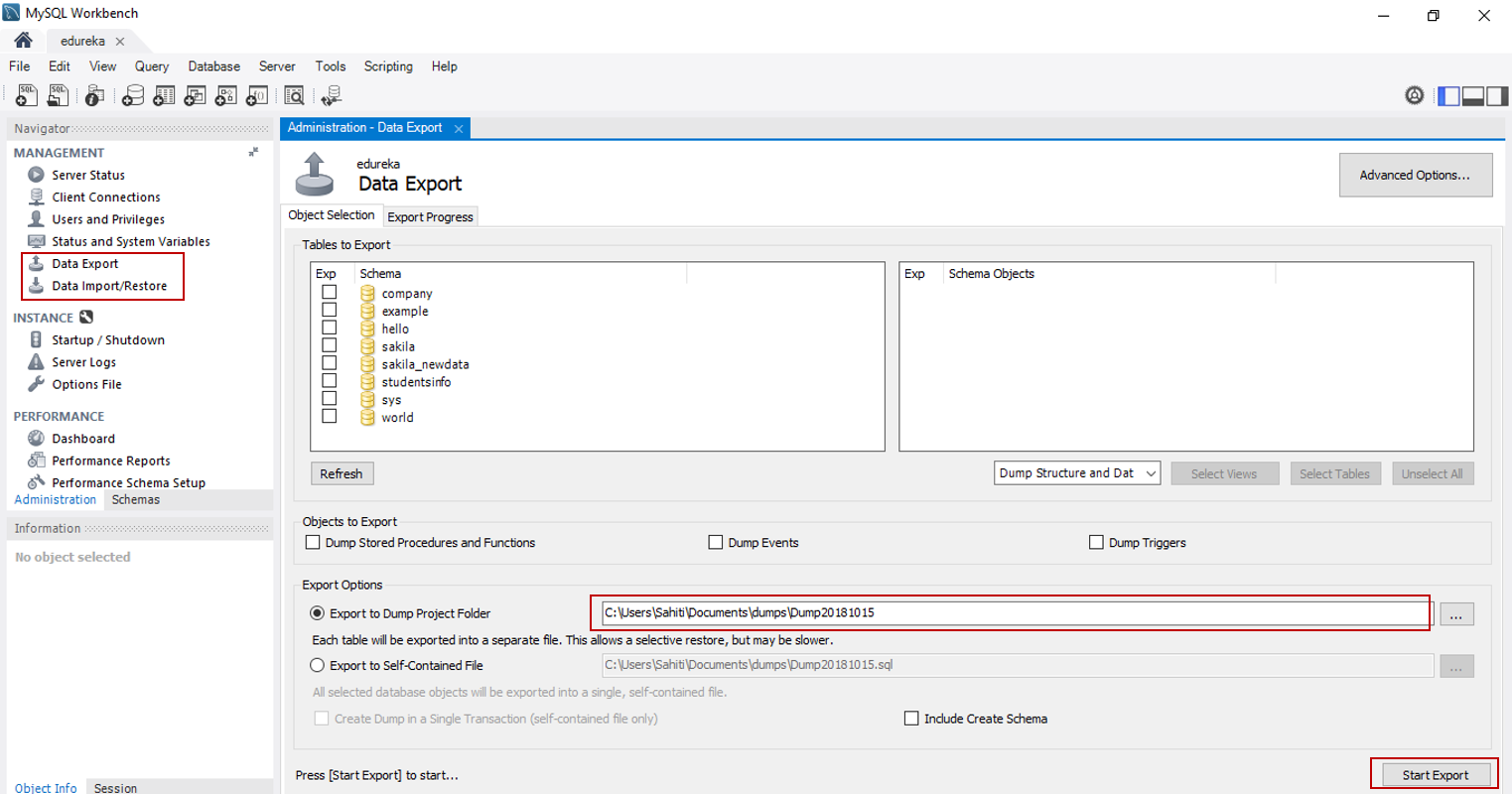 Data Export Or Data Import - MySQL Workbench Tutorial - Edureka