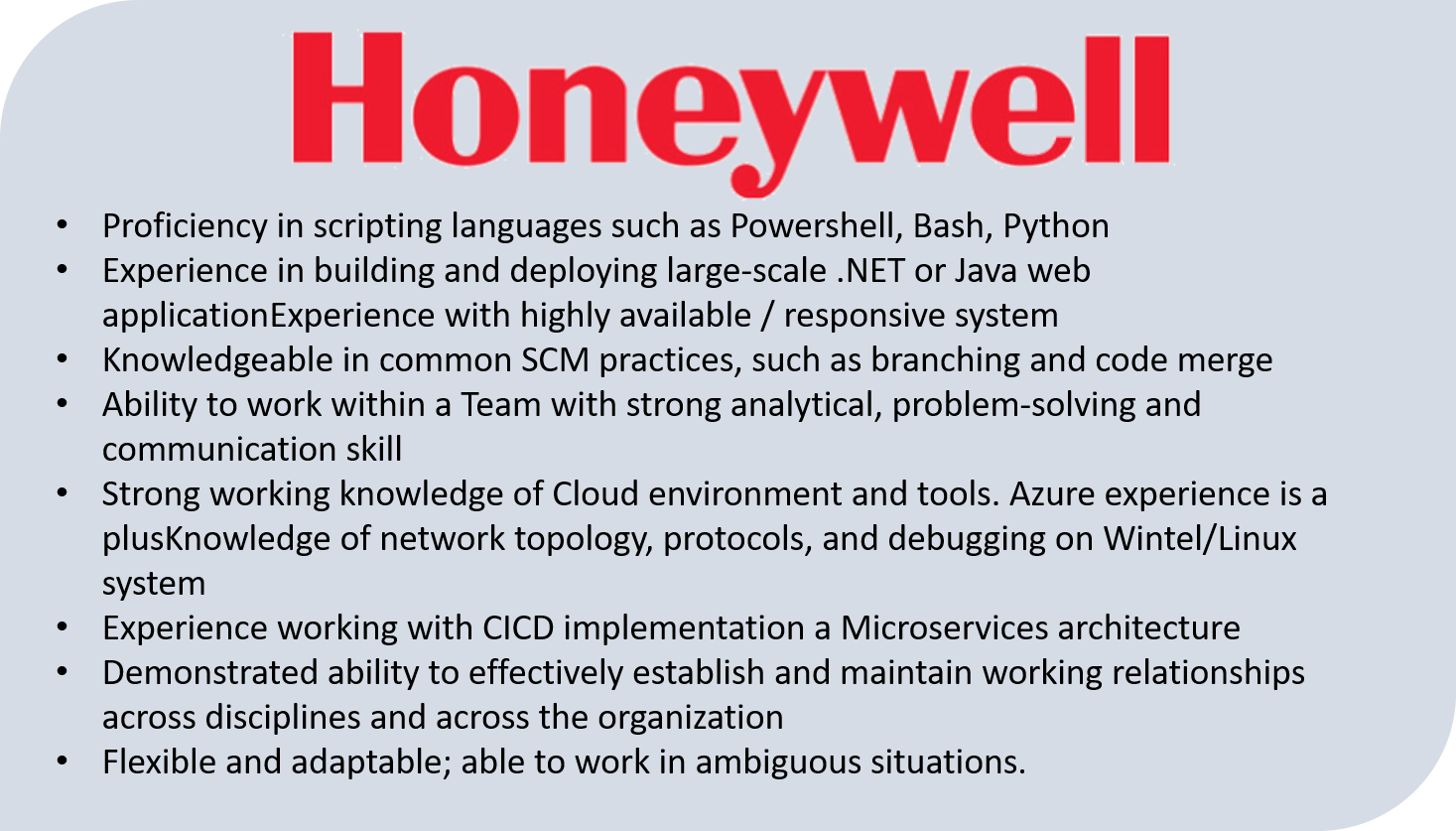 DevOps Job Description Honeywell - DevOps Engineer Resume - Edureka