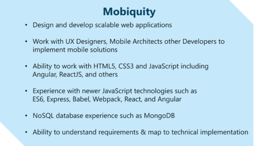 Job Description Mobiquity - How To Become A Full Stack Developer - Edureka