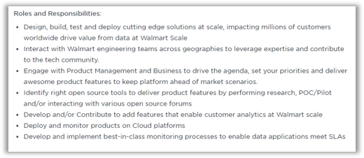 Walmart Data Engineer Responsibilities - Data Engineer Resume - Edureka