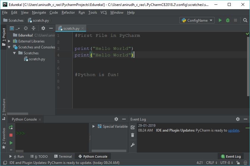 Code duplication - Pycharm tutorial - Edureka