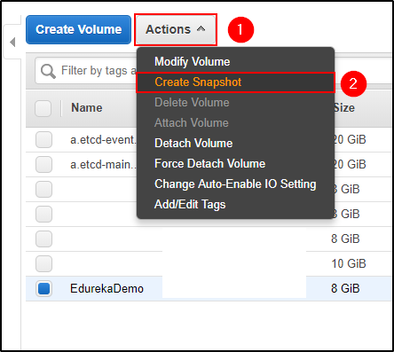 Create Snapshot -How To Restore EC2 From Snapshot-Edureka