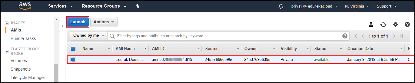 Launch AMI -How To Restore EC2 Instance From Snapshot-Edureka