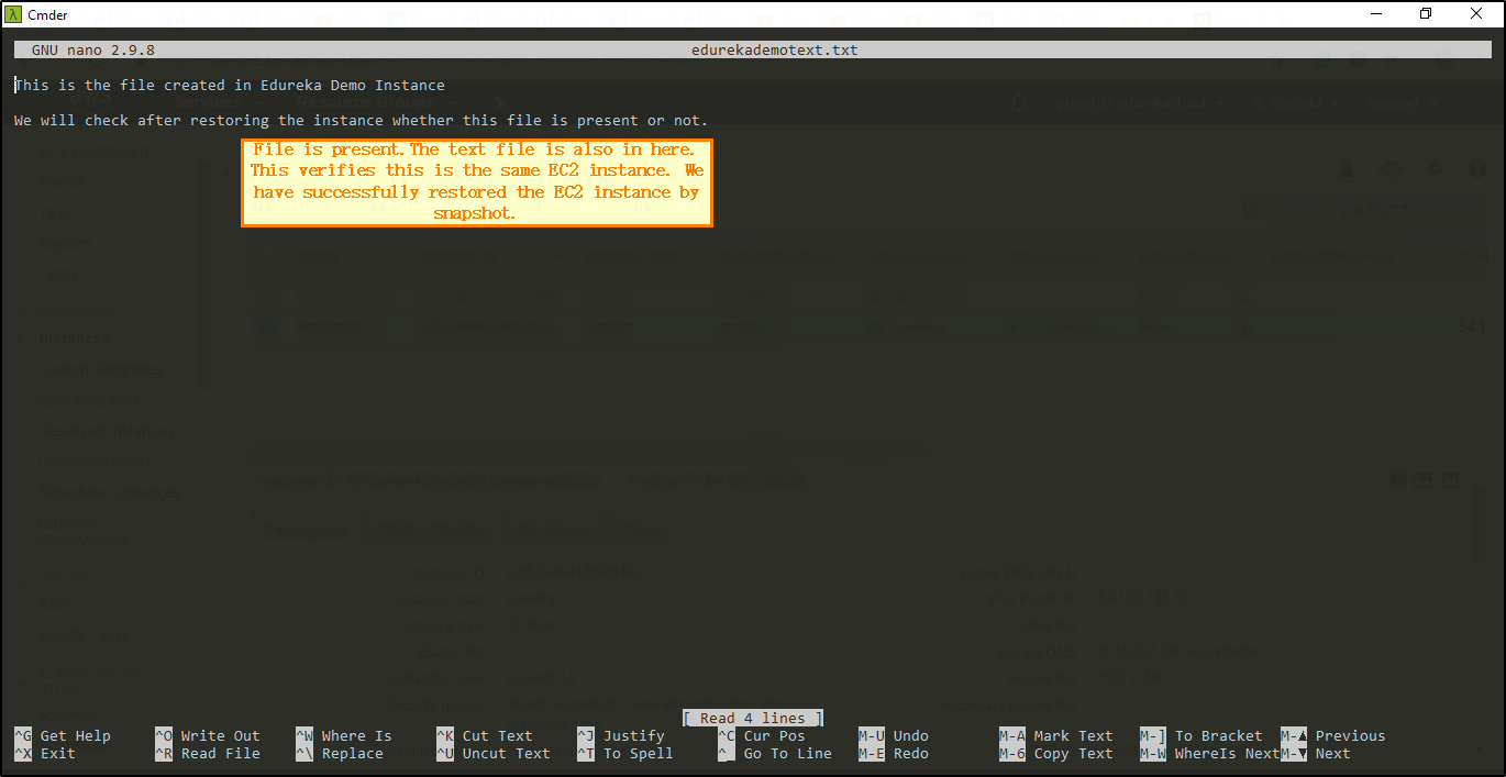 EC2 Instance Restored-How To Restore EC2 From Snapshot-Edureka