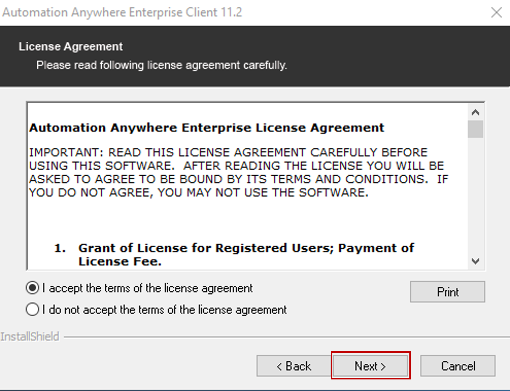 Accept License Agreement - RPA Automation Anywhere - Edureka