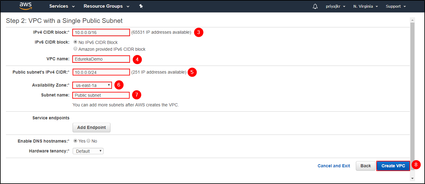 Create VPC-Amazon VPC Tutorial-Edureka