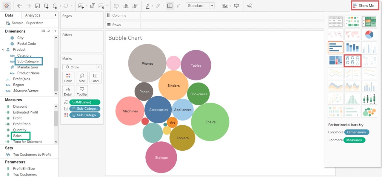 Bubble Chart - Tableau Charts - Edureka