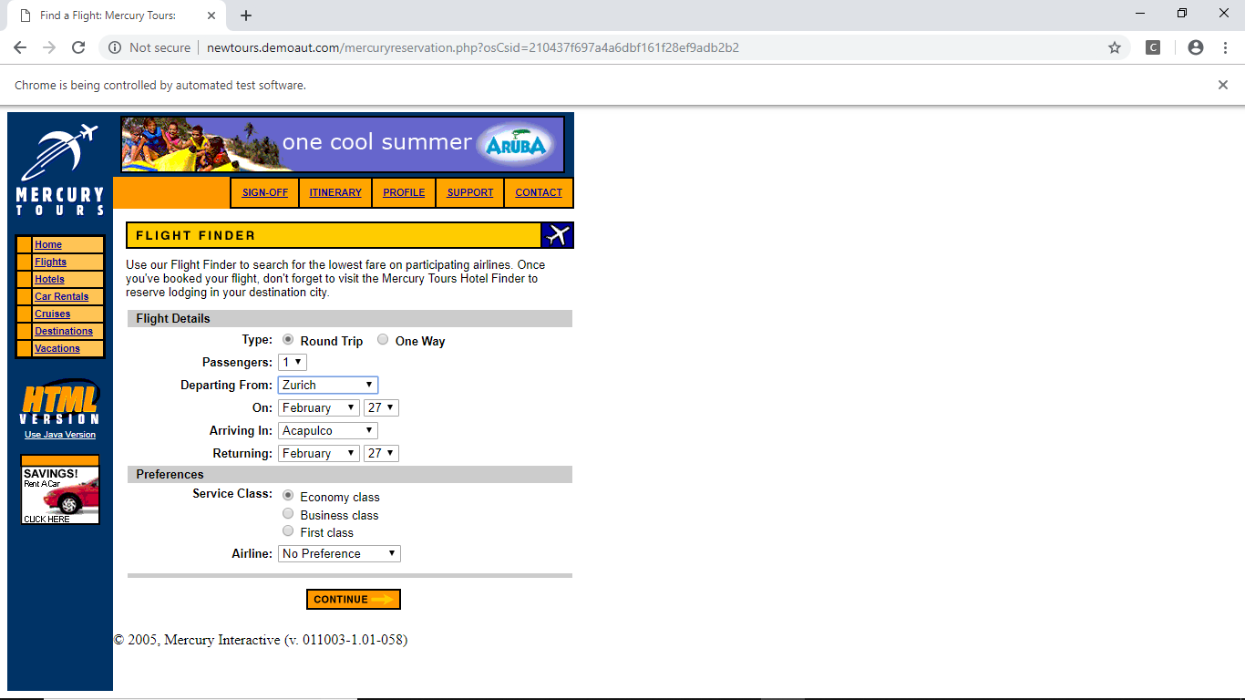 Flight finder - Selenium Maven - Edureka