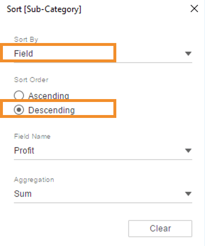 Pareto Chart Step2 Sorting - Tableau Charts - Edureka