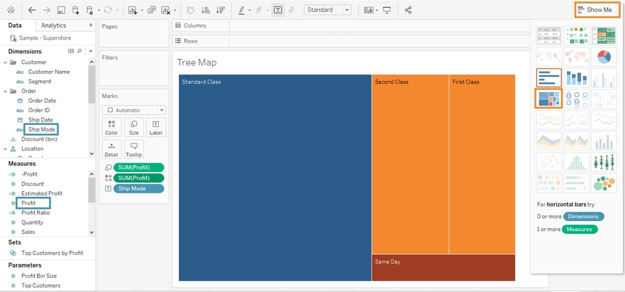 Tree Map - Tableau Charts - Edureka