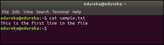 cat file - linux interview questions - edureka