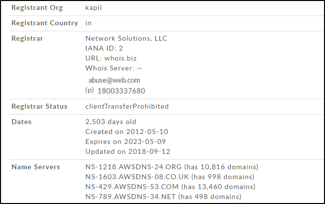 whois lookup - footprinting - edureka