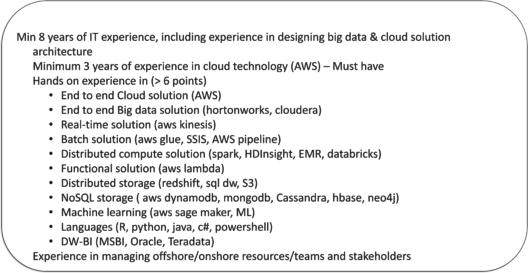 Brillio Job Description - AWS Resume - Edureka