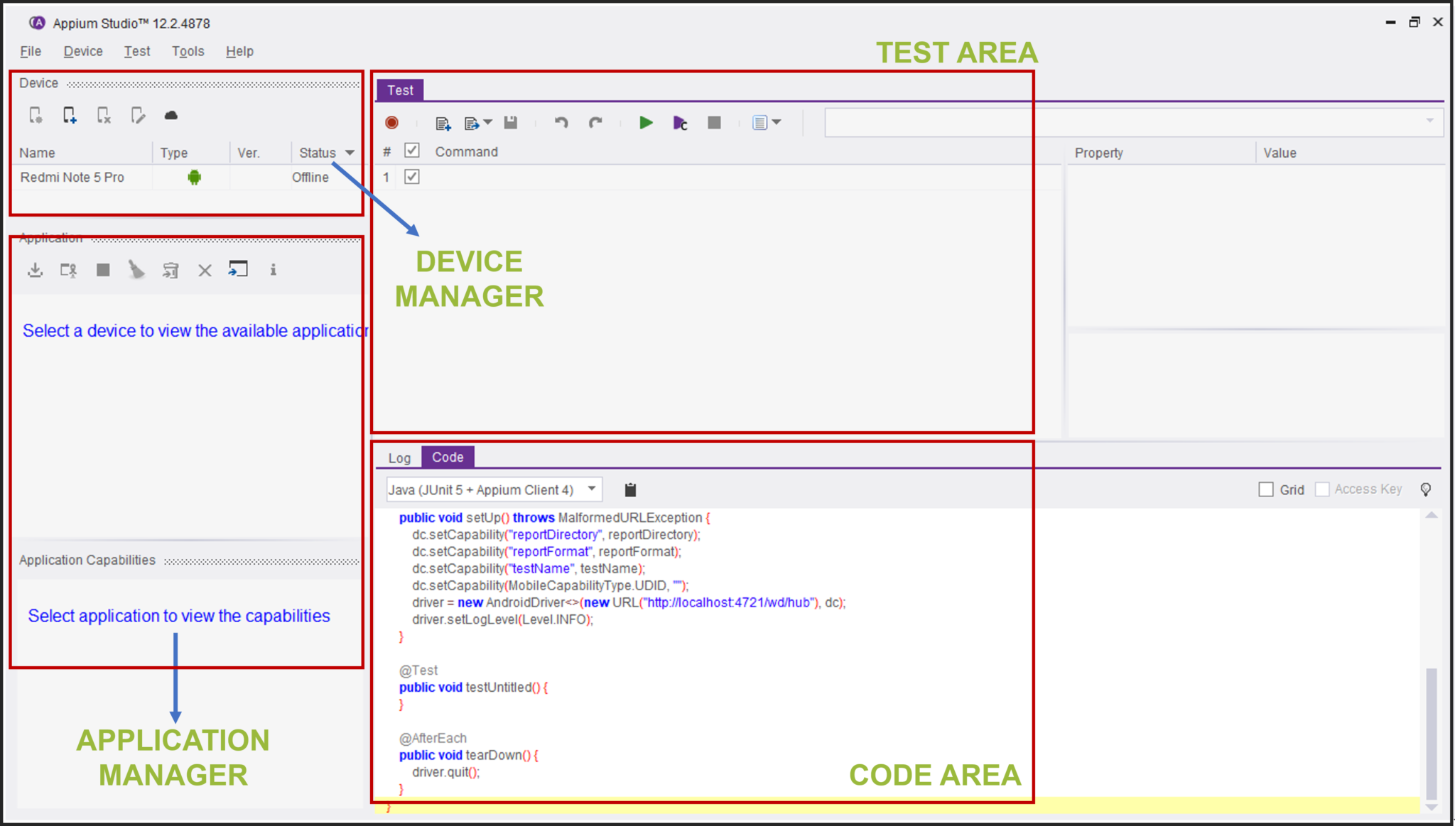 Visual Interface - Appium Studio - Edureka