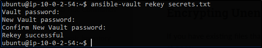 rekey out - Ansible Vault - Edureka