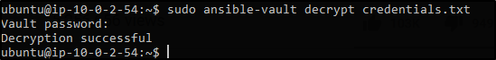 vault decrypt - Ansible vault - Edureka
