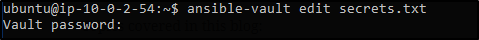 vault edit - Ansible Vault - Edureka