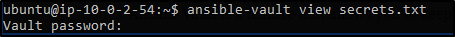 vault view - Ansible Vault - Edureka
