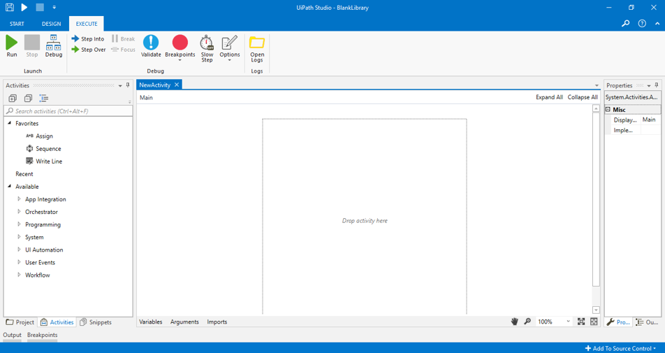 Blank Library - UiPath Studio - Edureka