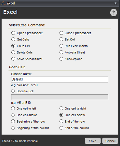 Go To Cells One Cell Below - RPA Projects - Edureka