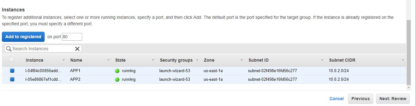 registertarget1 - Application Load Balancer