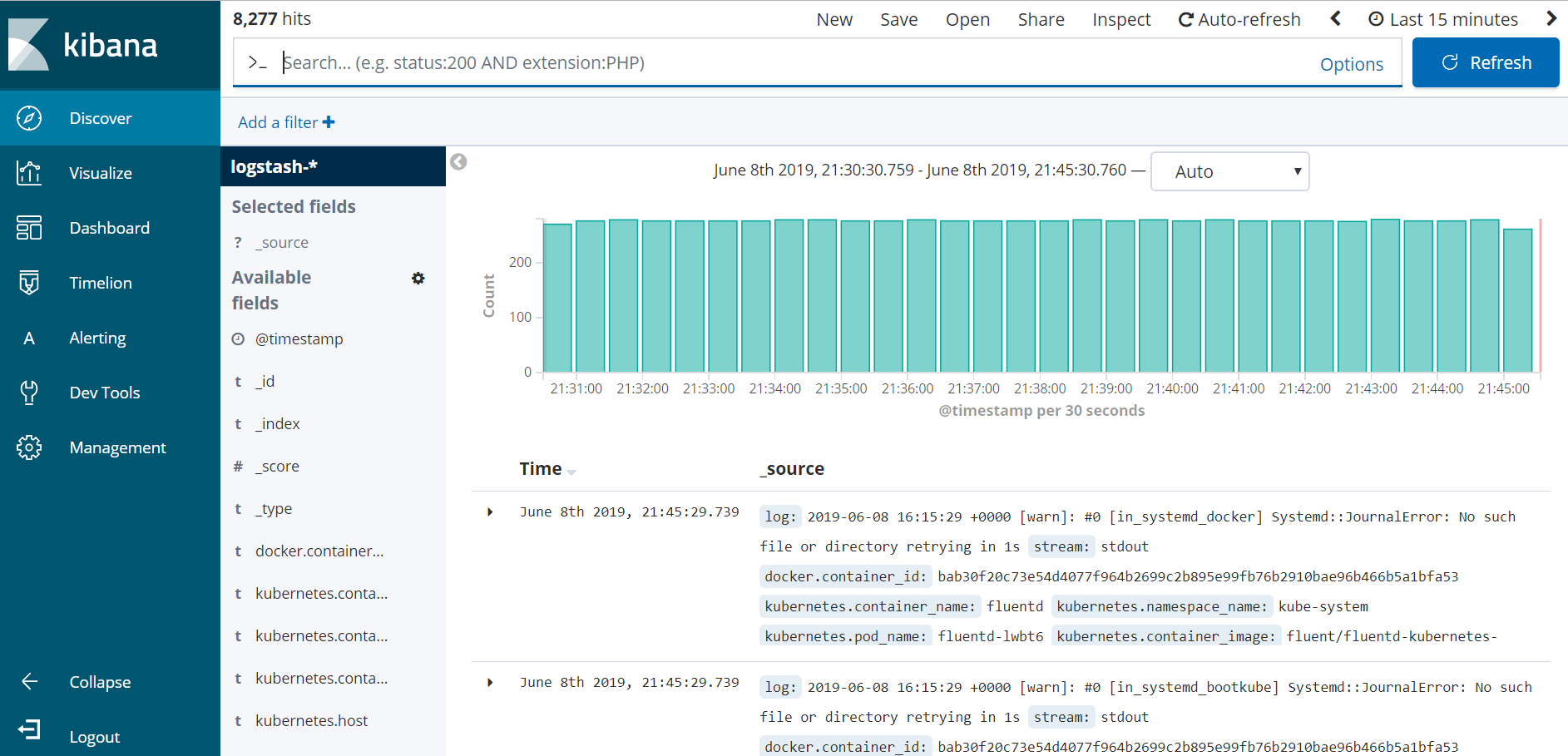 ApplicationLogs - kubernetes cluster - Edureka