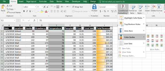 Color Scales 1 - Data Visualization using Excel - edureka