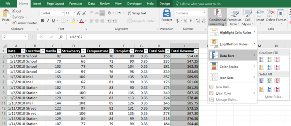 Data Bars 1 - Data Visualization using Excel - edureka