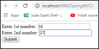 Output of the program - Spring MVC Tutorial - Edureka