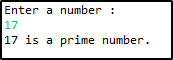 Output2 - Prime number program - Edureka